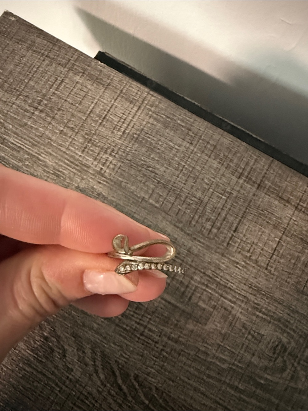 Sterling Silver - Women’s snake ring- with diamonds